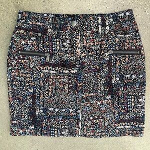 Club Monaco Corduroy Floral Print Mini Skirt